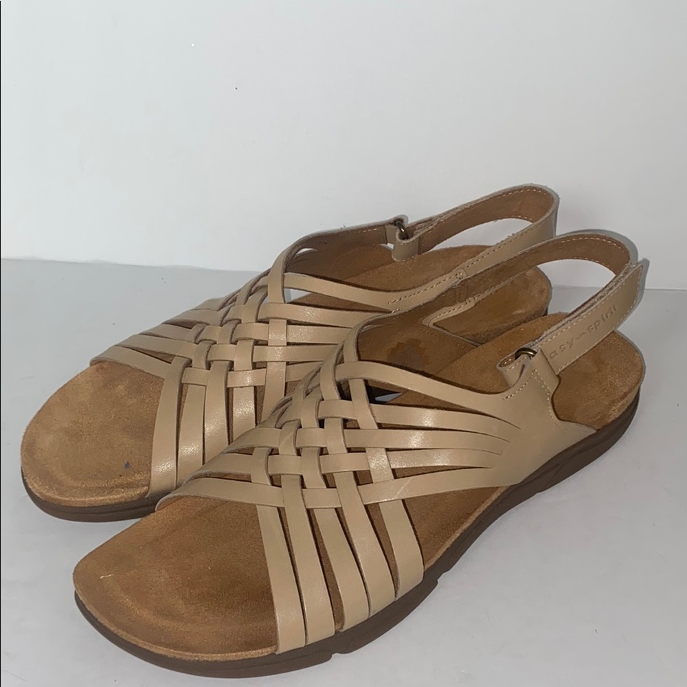 Easy spirt Comfort Woven Slingback Sandal - Beige